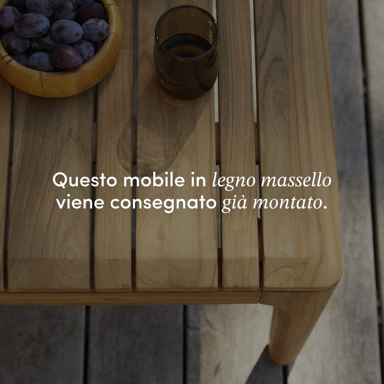 Vasco - Set di mobili da giardino in teak massello 2 posti