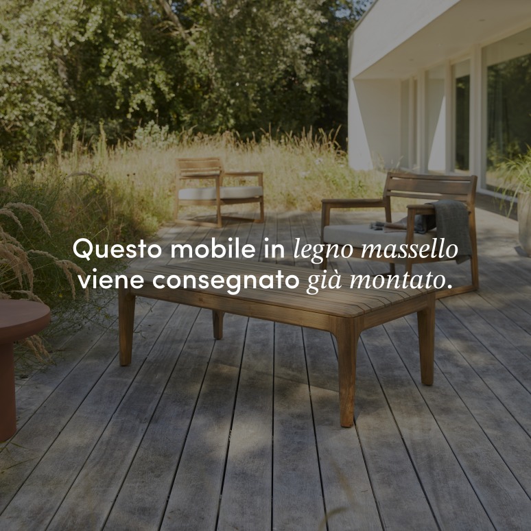 Vasco - Tavolino da giardino in teak massello riciclato