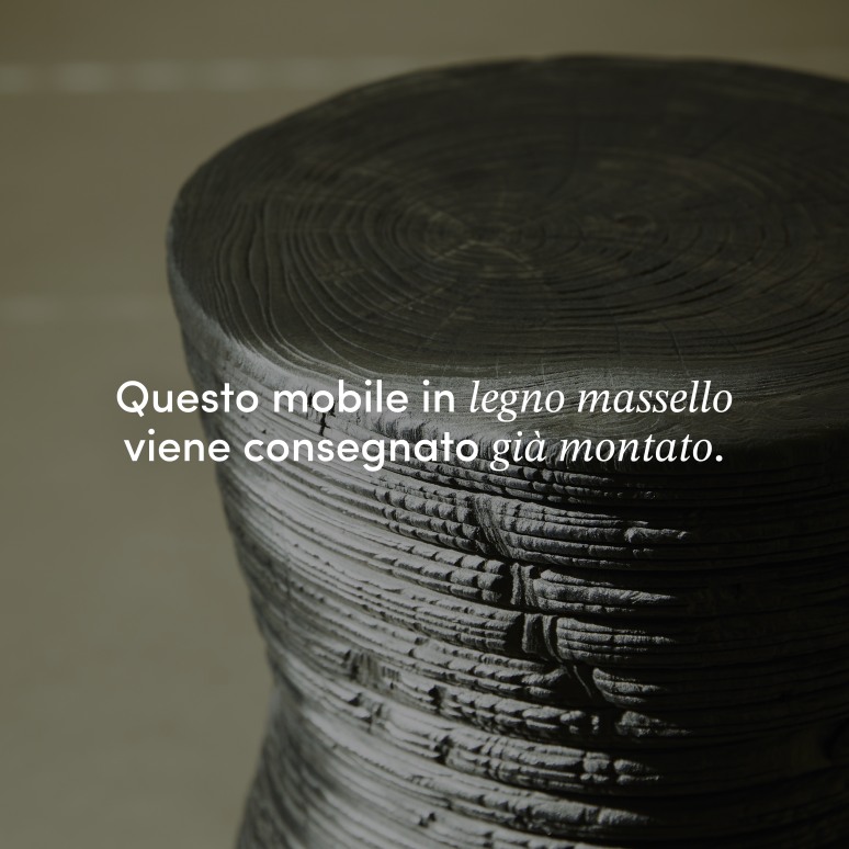 Diabolo - Tavolino in teak massiccio nero