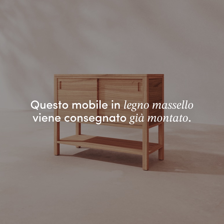 Anton - Credenza in teak massello 100 cm