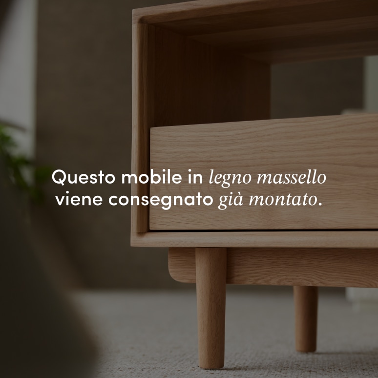 Ellie - Comodino in rovere massello