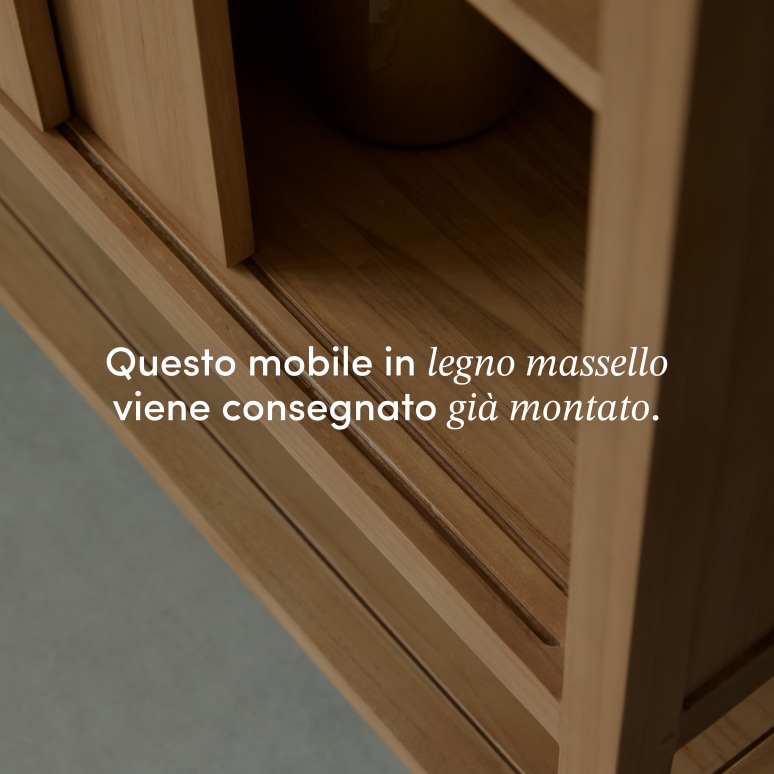 Anton - Buffet e credenza in teak massello 100 cm
