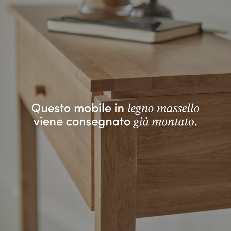 Renata - Consolle in legno massello di hevea