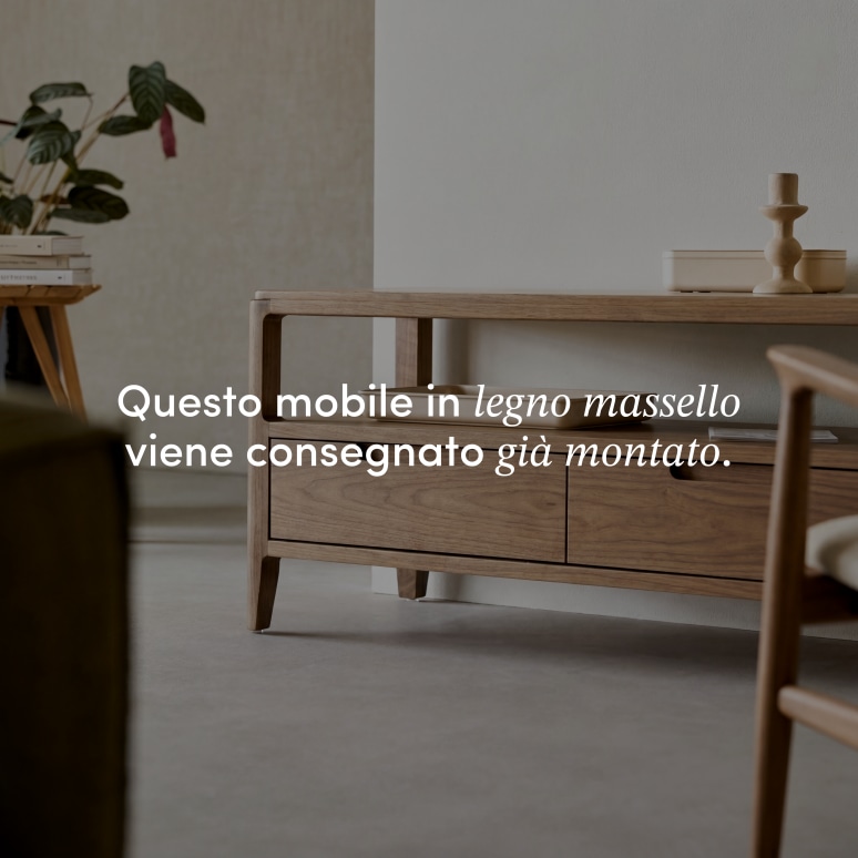 Arto - Mobile TV in noce massello 100 cm
