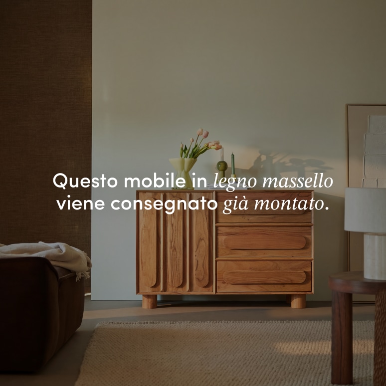 Olga - Credenza in legno massello di acacia 120 cm