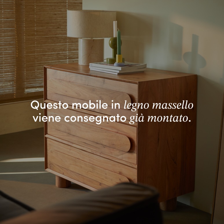 Olga - Cassettiera in acacia massello