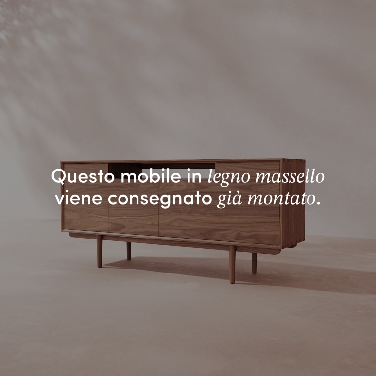 Elllie - Buffet in noce massello 180 cm