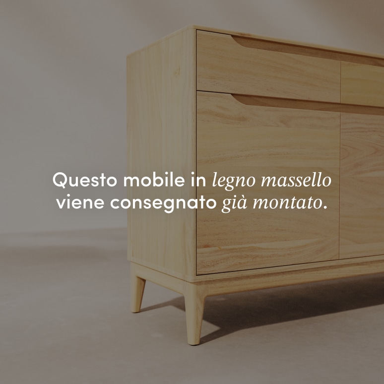 Gabrielle - Buffet e credenza in mango massello chiaro 150 cm