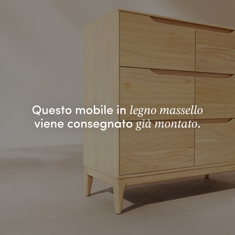 Gabrielle - Cassettiera in mango massello chiaro