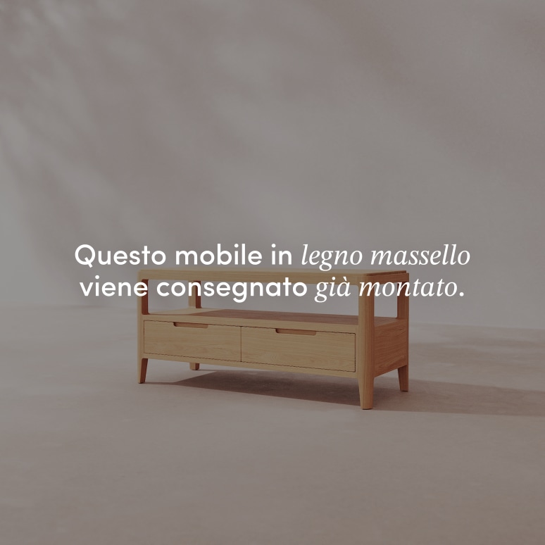 Arto - Mobile TV in rovere massello 100 cm