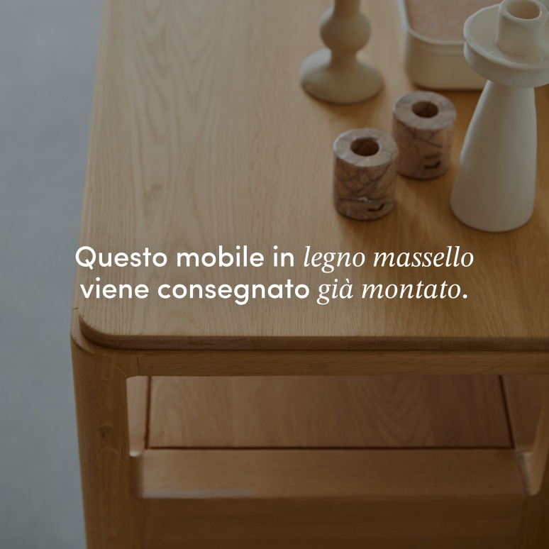 Arto - Mobile TV in rovere massello 100 cm