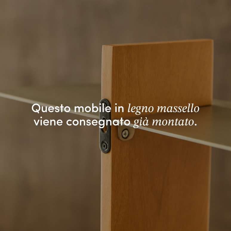 Isaia - Mensola bagno in mango e metallo
