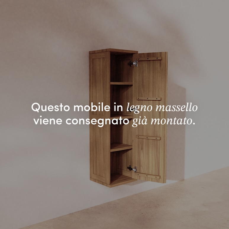 Jacob - Pensile per il bagno in legno di teak massello
