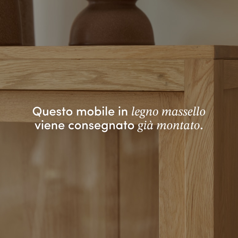 Heidi - Vetrina in rovere massello 160 cm