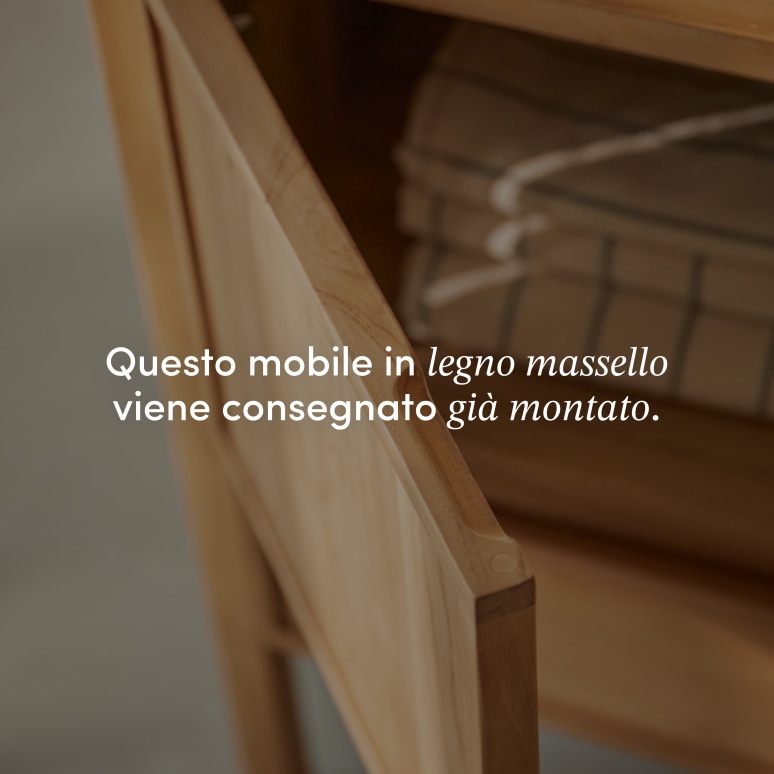 Jane - Mobile per il bagno in teak massello 80 cm