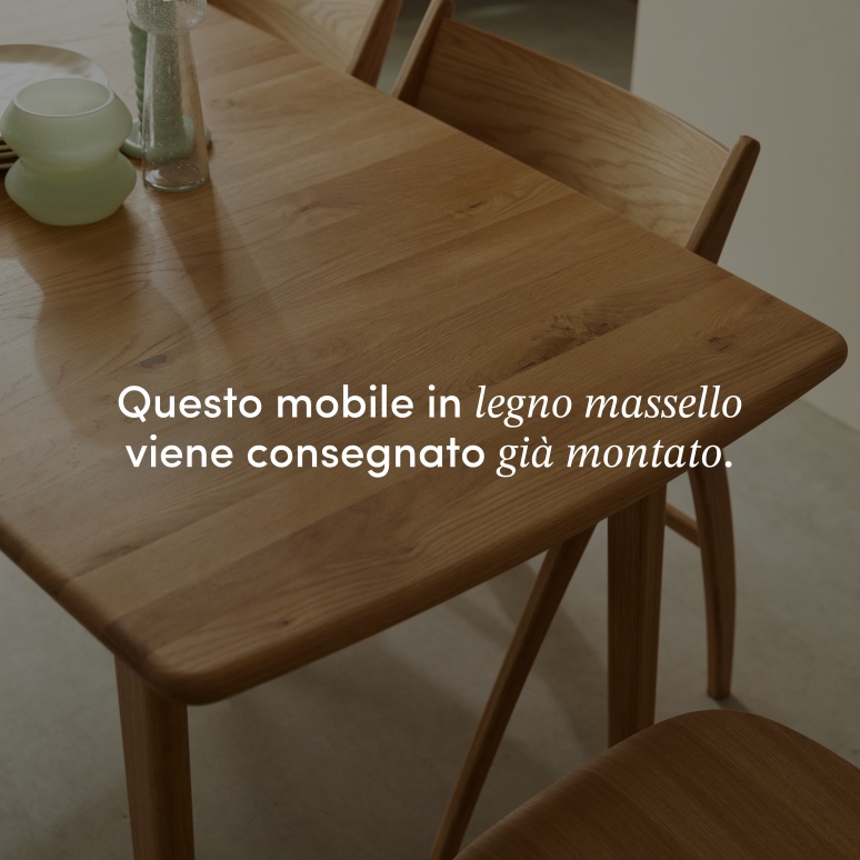 Clara - Tavolo allungabile in rovere massello 4-6 pers.