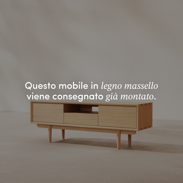 Ellie - Mobile TV in rovere massello 125 cm