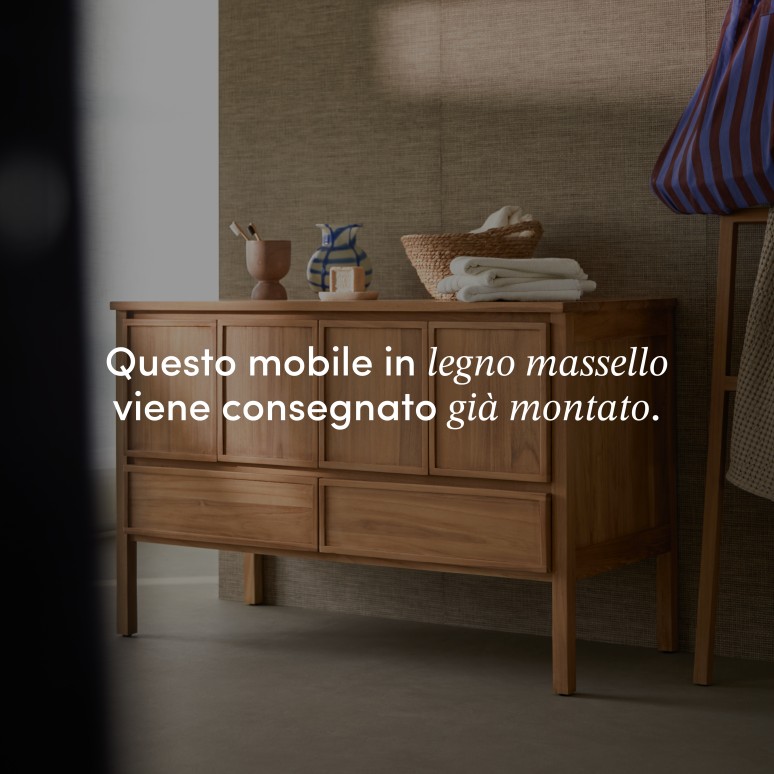 Jane - Mobile contenitore in teak massello 120 cm