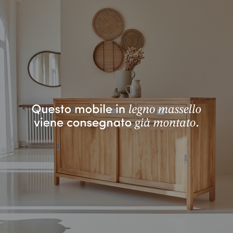 Coffee Tek - Buffet in teak massello 180 cm