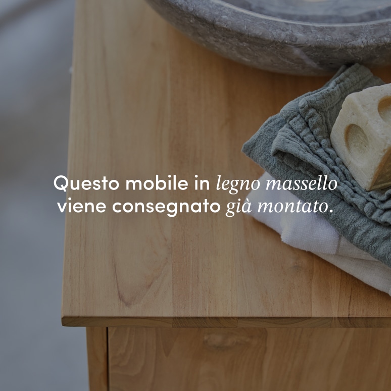 Soho - Mobile per il bagno in teak massello 85 cm