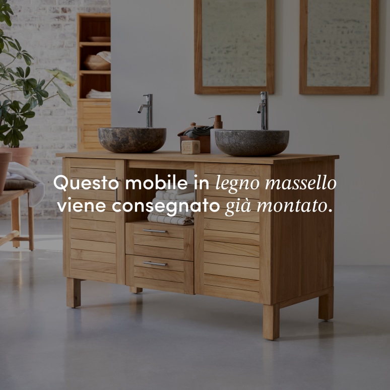 Soho - Mobile per il bagno in teak massello 125 cm