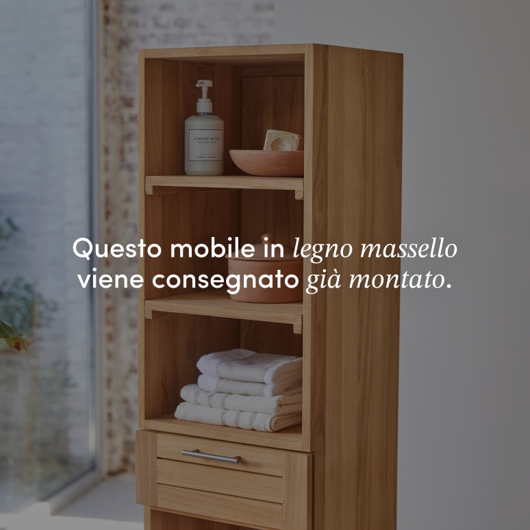 Soho - Mobile a colonna in teak massello