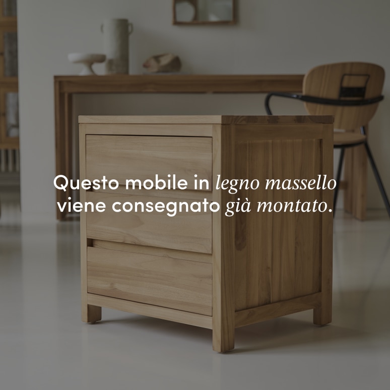 Eden - Cassettiera in teak 55 cm