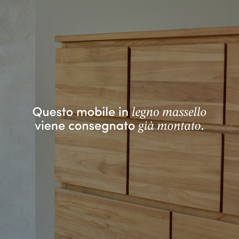 Milano - Cassettiera da ingresso in teak massello