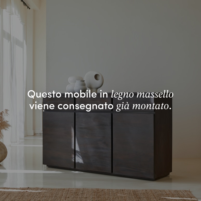 Eva - Buffet in legno di mogano massello 150 cm