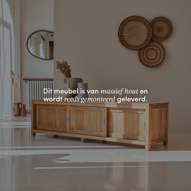 Coffee Tek - Massief teakhouten tv-meubel 180 cm