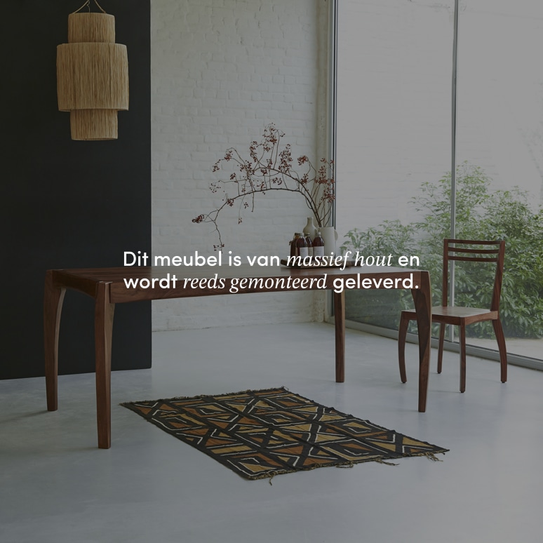Luna - Tafel van massief palissander voor 6/8 personen