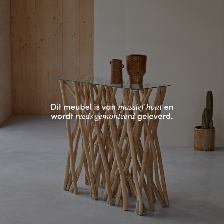 River - Haltafel van massief teak D. 35 cm