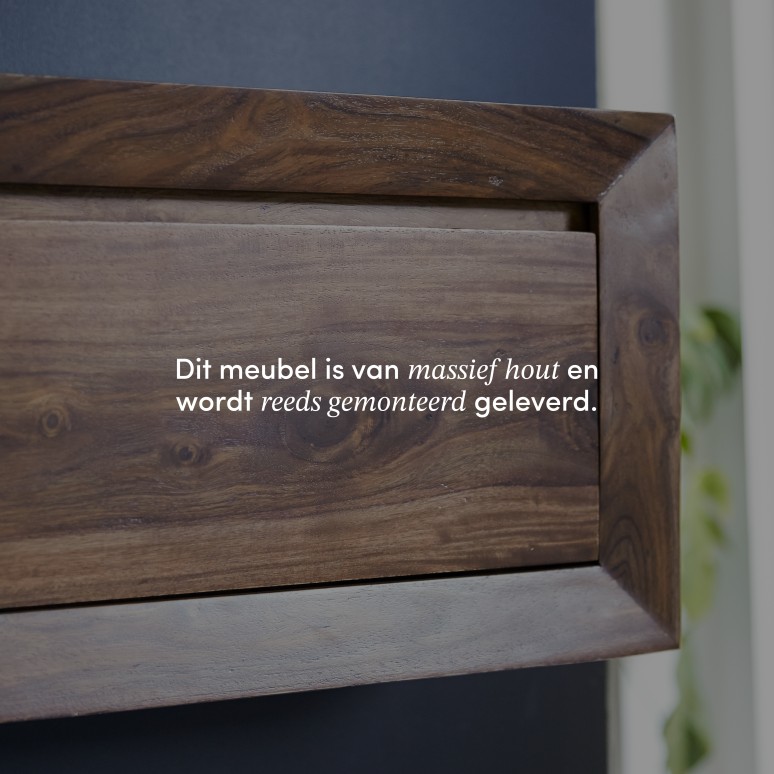Villa - Wand-haltafel van massief palissander D. 25 cm
