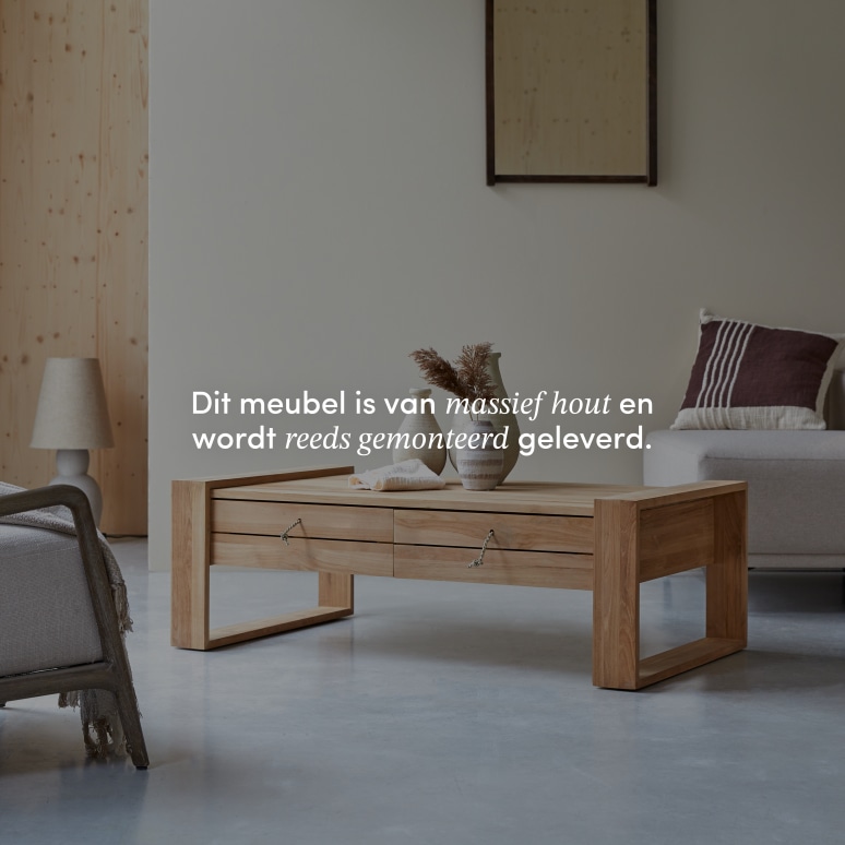 Minimalys - Salontafel van massief teakhout