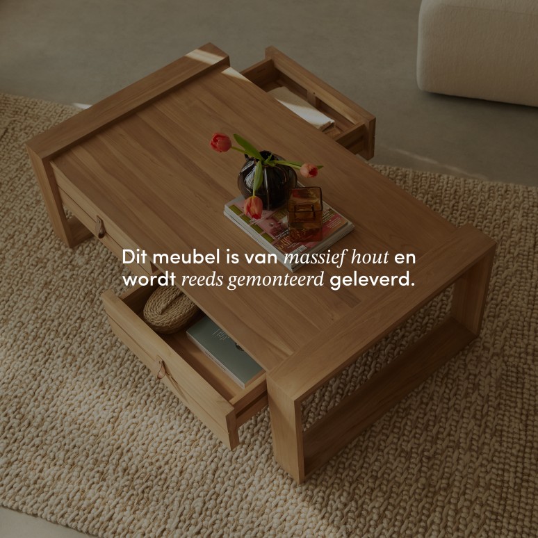 Minimalys - Salontafel van massief teakhout