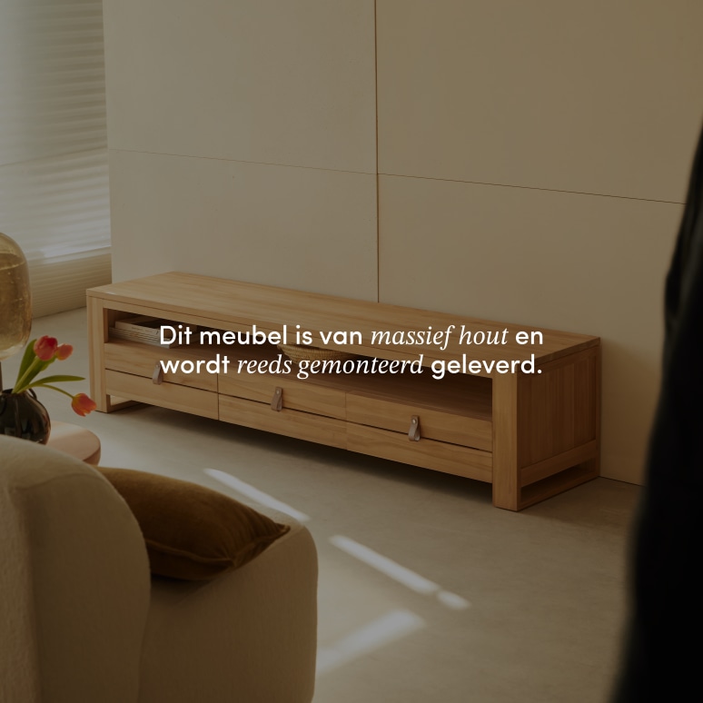 Minimalys - Tv-meubel van massief teakhout 170 cm