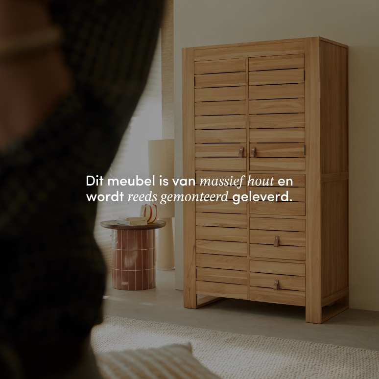 Minimalys - Hangkast voor kinderen van massief teakhout