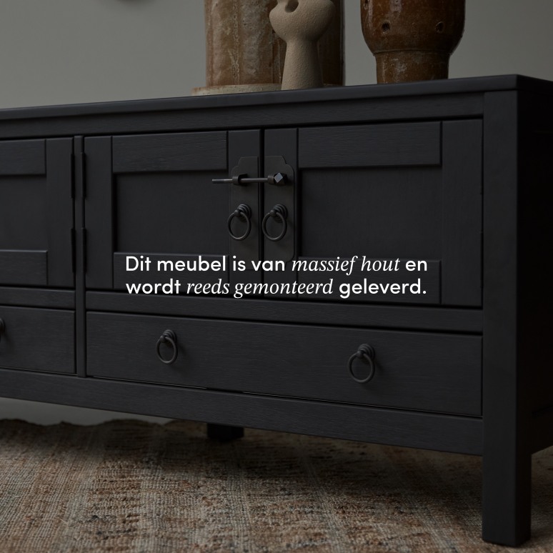 Thaki Black - Wengé tv-meubel 140 cm