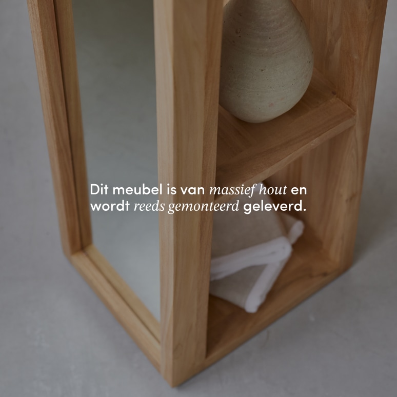 Twig - Schuine kolomkast van massief teakhout