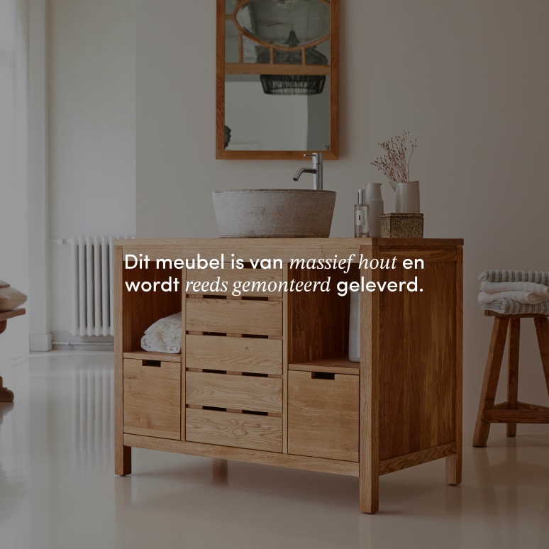 Serena - Massief eikenhouten badmeubel 100 cm