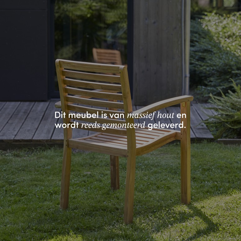 Andria - Massief teakhouten tuinstoel
