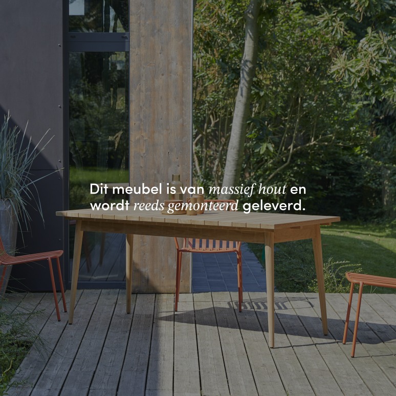 Vadim - Massief teakhouten tuintafel voor 6/8 personen