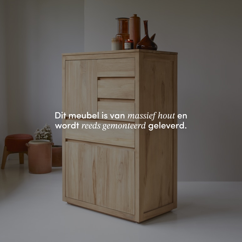 Paulo - Massief teakhouten dressoir 80 cm