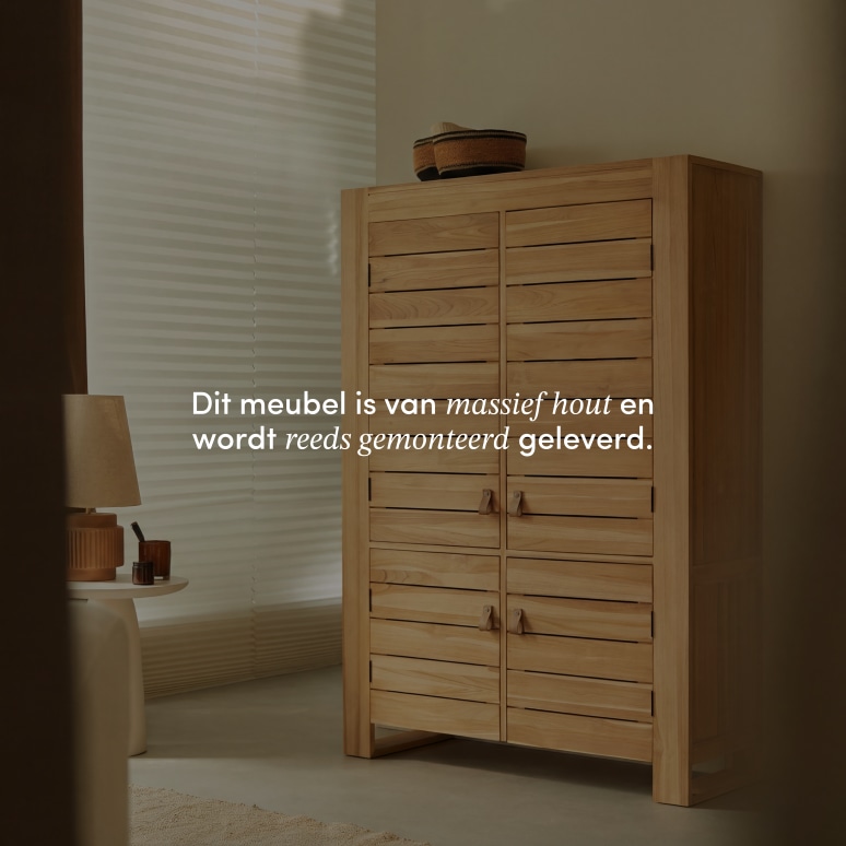 Minimalys - Kast van massief teakhout
