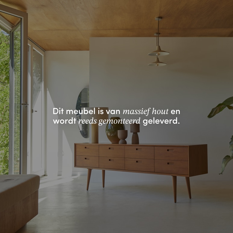 Magda 50's - Lage massief mahoniehouten ladekast