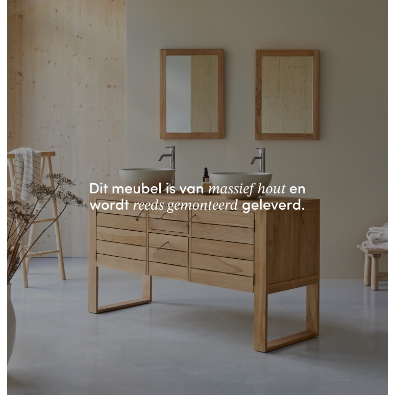 Minimalys - Badmeubel van massief teakhout 145 cm