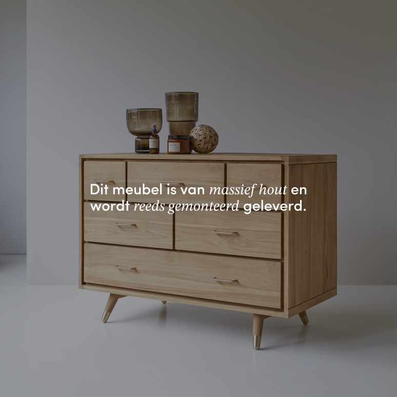 Kort - Ladekast van massief teakhout