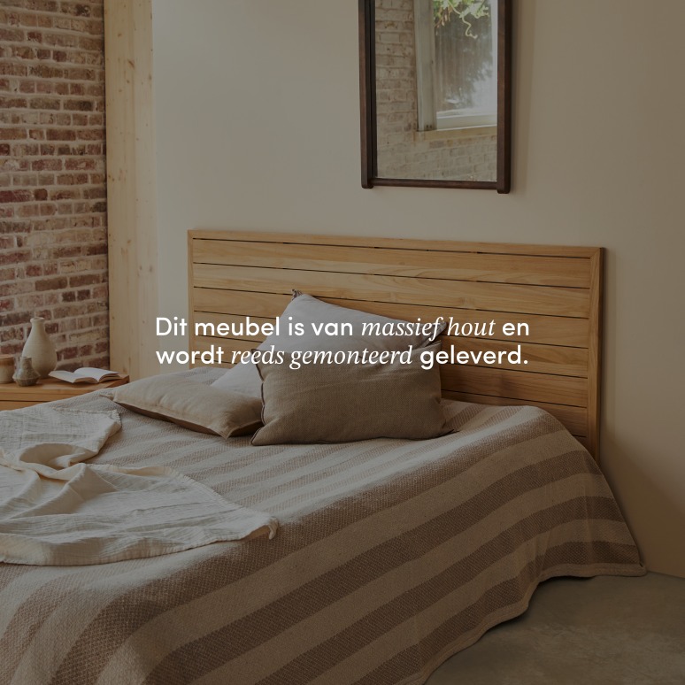 Minimalys - Hoofdbord van massief teakhout 165 cm