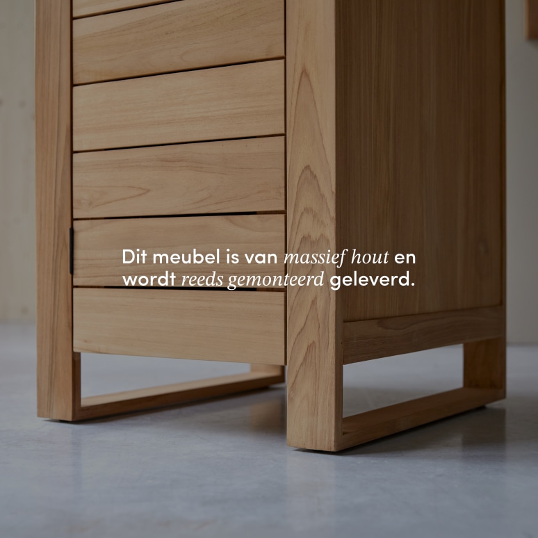 Minimalys - Kolomkast van massief teakhout