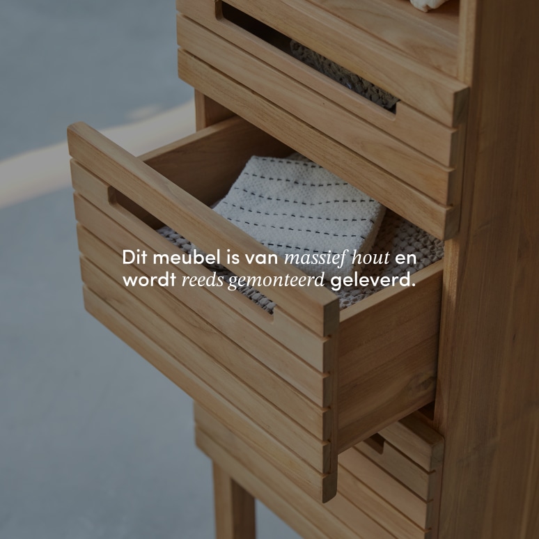 Slats - Massief teakhouten kolomkast